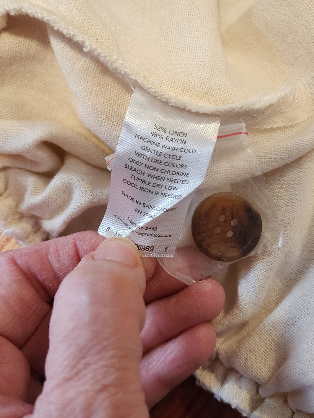 dip Cream Button-Front Midi Skirt - Picture 8 of 8